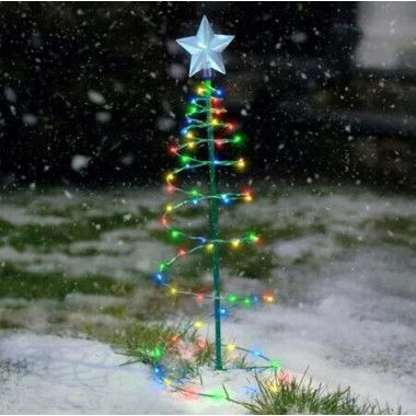 90cm Solar Colorful LED Light Large Iron Christmas Tree Ideal For Outdoor Christmas Decorations And Festive Events