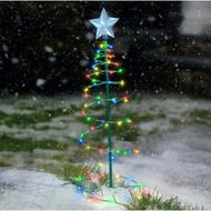Detailed information about the product 90cm Solar Colorful LED Light Large Iron Christmas Tree Ideal For Outdoor Christmas Decorations And Festive Events