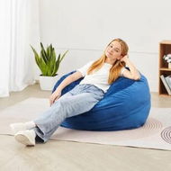 Detailed information about the product 91 cm Round Bean Bag Chair with Removable Cover & Dutch Velvet Blue
