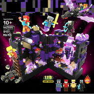 Detailed information about the product 915Pcs Minecraft Building Block Dungeons Shadows Mechanism Scene Compatible Lego With Lighting Kit