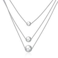 Detailed information about the product 925 Sterling Silver Triple Pearl Necklace