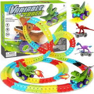 Detailed information about the product 96 Pcs Dino Train Set, Anti Gravity Dino Train Toys, Electric Climbing Dino Car Race Tracks with Sound and Lights, Boys Girls Birthday Christmas Gift