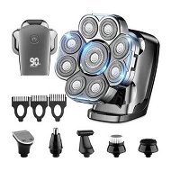 Detailed information about the product 9D Electric Head Shaver for Bald Men, Waterproof Wet and Dry Detachable Head Shavers, 6 in 1 Bald Head Shavers for Men with Nose Hair Trimmer, Waterproof Electric Razor Grooming Kit