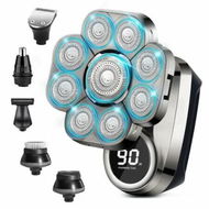 Detailed information about the product 9D Head Electric Shaver for Men,6 in 1 Mens Grooming Kit with Nose Hair Trimmer,Beard Trimmer,Waterproof Wet Dry Rotary Shaver