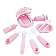 Detailed information about the product 9PCS Plastic Simulation Dentist Play Set Medical Kit Pretend Toy For Kids Role Play Game Col Pink