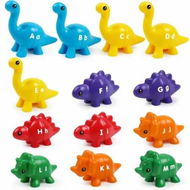 Detailed information about the product ABC Alphabet Dino Matching Learning Toy for Kids Montessori Double-Sided Dino Toys Match Letter, Educational Learning Toys