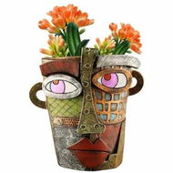 Detailed information about the product Abstract Face Planters Pots Head,Unique Head Planter for Indoor Plants,Funny Face Flower Pot,Colorful Plant Pots