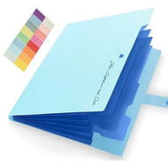 Detailed information about the product Accordion File Organizer,5-Pocket Accordion Document Organizer with Label Tabs for Home School Office Blue