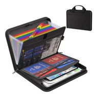 Detailed information about the product Accordion File Organizer,Fireproof Expanding File Folder with Multi Pockets, 13 Colorful Pockets Document Organizer with Handle and Labels