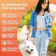 Detailed information about the product Accurate Step Counting 3D Pedometer,Walking Step Counter with Easy-to-read display,convenient strap attachment,Helps you stay motivated & reach fitness goals