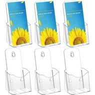 Detailed information about the product Acrylic Brochure Holder Slant Back Design,Clear Display Stand,Plastic Table Stand Sign Holder,Pamphlet Holder Flyer Holder,Acrylic Display Stand,6 Pack