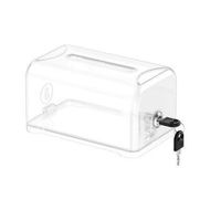 Detailed information about the product Acrylic Donation Box for Fundraising,Clear Suggestion Box with Slot and Lock,Desktop Ballot Boxes Tip Jar,Plastic Storage Container