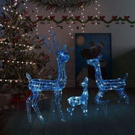 Detailed information about the product Acrylic Reindeer Family Christmas Decoration 300 LED Blue