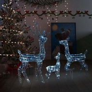 Detailed information about the product Acrylic Reindeer Family Christmas Decoration 300 LED Cold White