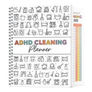 Detailed information about the product ADHD Cleaning Planner for Men Women, Undated Daily, Weekly and Monthly Cleaning Schedule and Checklist, Household Chores Organizer Notebook