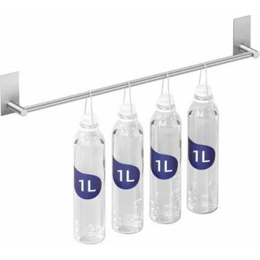 Adhesive Towel Bar 40CM Bathroom No Drill Towel Holder Sticky on Towel Rack Easy Install SUS304 Stainless Steel Rustproof Brushed Finish