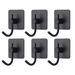 Adhesive Wall Hooks 6 Pack Heavy Duty Sticky Holder Waterproof Towel Hooks For Hanging Clothes Closet Hook Wall Mount For Kitchen Office (Black). Available at Crazy Sales for $24.99