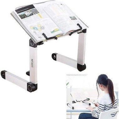 Adjustable Book Stand Height And Angle Adjustable Ergonomic Book Holder With Page Paper Clips Durable Lightweight Aluminum Book Holder