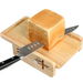 Adjustable Bread Slicer For Homemade Bread,Horizontal Wooden Loaf Cutter With Crumb Tray,Adjustable 3 Slice Thickness For Sourdough,Cake,Toast,Bagels. Available at Crazy Sales for $19.99