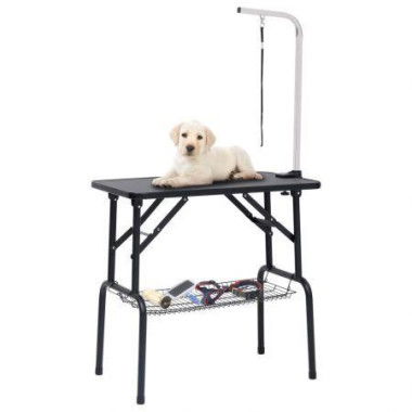 Adjustable Dog Grooming Table With 1 Loop And Basket