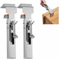 Detailed information about the product Adjustable Drawer Fixing Clamp 2 Pack Drawer Front Installation Clamps Stainless Steel Cabinet Installation Tools