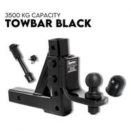 Detailed information about the product Adjustable Drop Towbar Tow Bar Ball Mount Tongue Hitch Trailer Car 3500KG