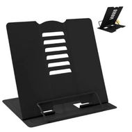 Detailed information about the product Adjustable Full Black Metal Book Holder for Reading Comfort (Full Black)