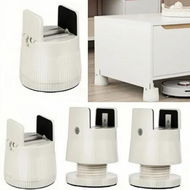 Detailed information about the product Adjustable Furniture Risers 6-8cm (4Pcs),Non-Slip Stable Table Leg Risers,Raise Blocks with Clamps,Space Saving Good Load Bearing Bed Risers,White