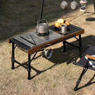 Detailed information about the product Adjustable Height Portable Folding Camping Table | Made of Lightweight Aluminum Alloy, Suitable for Barbecuing and Picnicking, Easy to Store