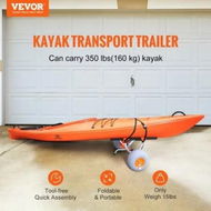 Detailed information about the product Adjustable Kayak Cart Canoe Carrier 350lbs Load with 12'' Tires Foldable