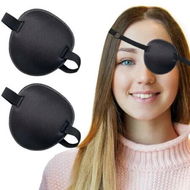 Detailed information about the product Adjustable Medical Eye Patches (2-Pack) for Amblyopia and Lazy Eye Correction,Suitable for Left or Right Eyes(Black)