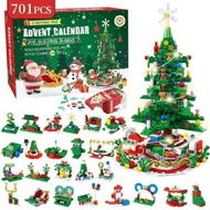 Detailed information about the product Advent Calendar 2024 Christmas Tree Building Toy Set,701 Pieces Surprise Christmas Countdown Advent Calendar, For Children Teens Holiday Gift