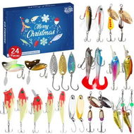 Detailed information about the product Advent Calendar 2024 Fishing Lure for Man Teen, 24 Days Christmas Countdown Fish Tackle Set