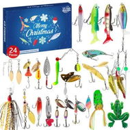 Detailed information about the product Advent Calendar 2024 Fishing Lure for Man Teen, 24 Days Christmas Countdown Fish Tackle Set