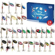 Detailed information about the product Advent Calendar 2024 Fishing Lure for Man Teen, 24 Days Christmas Countdown Fish Tackle Set