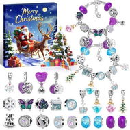 Detailed information about the product Advent Calendar 2025, 24 Days Christmas Countdown Calendar with 22Pcs DIY Charm Beads and 2 Bracelets, Xmas Gift for Girls Boys