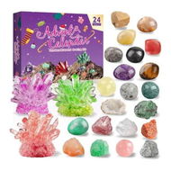 Detailed information about the product Advent Calendar 2025, 24 Days Christmas Countdown Calendars with Crystal Growing Kit, Healing Crystals Gemstones Minerals Fossils