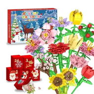 Detailed information about the product Advent Calendar 2025 Flower Building Blocks for Boys Girls, 24 Day Christmas Calendar with 24 Colorful Flower Bouquets Made of Building Blocks