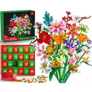 Detailed information about the product Advent Calendar 24 Days Flower Bouquet Building Block Christmas Countdown Calendar,Artificial Wildflower Botanical Collection