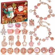 Detailed information about the product Advent Calendar Bracelet 24 Days Christmas Countdown Charm Bracelet Advent Calendar 2025 Rose Gold Alloy Christmas for Girls