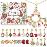 Detailed information about the product Advent Calendar Bracelet Necklace for Girls 24 Days Christmas Countdown Calendar DIY Jewelry Making Kit 22 Charm Beads 1 Bracelet 1 Necklace Xmas Gift for Kids