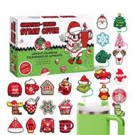 Detailed information about the product Advent Calendar, Christmas Countdown Calendars 24 Days of Surprises with 10mm Straw Toppers, Straw Cover Caps Funny Gifts for Cup 30Oz 40Oz Tumbler Kids Teens Boys Girls Men Women