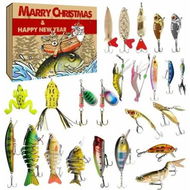 Detailed information about the product Advent Calendar Fishing Lure Set 24 Days Countdown with Unique Lures for Freshwater Saltwater Christmas Surprise Gift