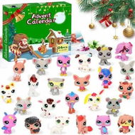 Detailed information about the product Advent Calendar Mini Shop Pet Toys, 24Day Countdown Calendars Cute Pet Figure Toy for Kids Fans, Jesus Christmas Countdown Gift, Stocking Stuffers, Party Favor Age 4 Up