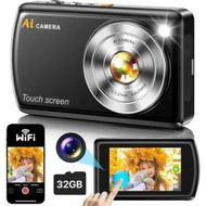 Detailed information about the product AI Digital Camera,AI Camera Recognizes Everything,Cameras with WiFi,Vlogging Camera with Dual Lens 3.6 Inch Touch Screen,Creative Doodle with 32 GB Card