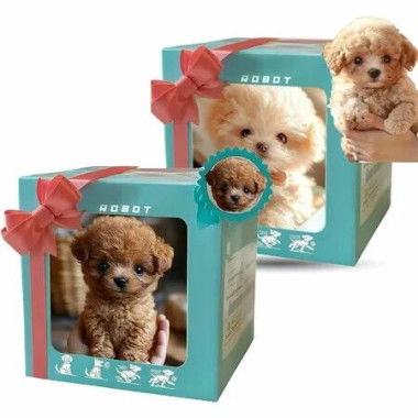 AI Robot Dog My Smart Realistic Robot Dog Puppy That Acts Like a Real Dogs,Interactive Plush Robots Dogs,Walking,Barking,Tail Wagging,for Pet Lovers 2Pack