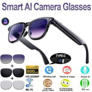 Detailed information about the product AI Smart Glasses with 8MP HD Camera,Bluetooth 6.0 Intelligent Voice Sunglasses Anti-Shake Camera Video Music Player Portable for Gaming Travel Outdoor