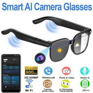 Detailed information about the product AI Smart Glasses with Camera and Audio 8MP HD Camera Glasses 1080P Video Recording,Real Time Translation,Voice Assistant,Open-Ear Audio for Travel Vlogging
