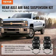 Detailed information about the product Air Bag Suspension Kit, Air Springs Suspension Bag Kit Compatible with 2001-2010 Chevrolet Silverado 2500/3500HD and GMC Sierra 2500/3500HD 4WD RWD, 5000 lbs Loading, 5 to 100 PSI