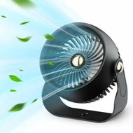 Detailed information about the product Air Circulator Desk Fan, Rechargeable Fan with 6000 mAh Battery, 4 Speed and Timing, Adjustable Quiet Fan for Bedroom/Office/Camp, Black